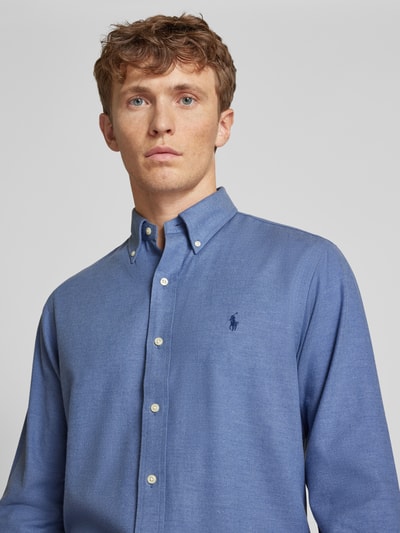 Polo Ralph Lauren Custom Fit Freizeithemd mit Button-Down-Kragen Rauchblau 3