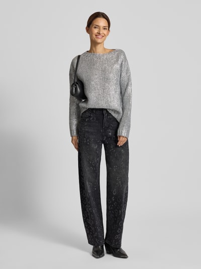 miss goodlife Ballon jeans met siersteentjes, model 'Leosparkle' Donkergrijs - 1