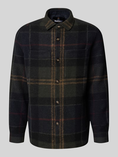 Barbour Regular Fit Hemdjacke aus Wollmix Oliv 1