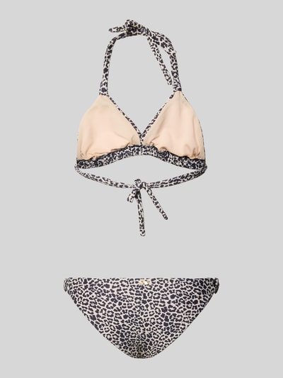 Produktfoto, Bikini-Set im Allover-Look Modell 'BIBI' von Shiwi mit Schnürung, Material-Mix mit Stretch-Anteil, körpernahe Passform