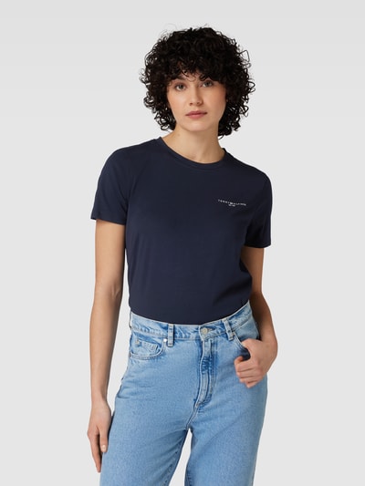 Tommy Hilfiger T-Shirt mit Label-Print Modell '1985' Marine 4