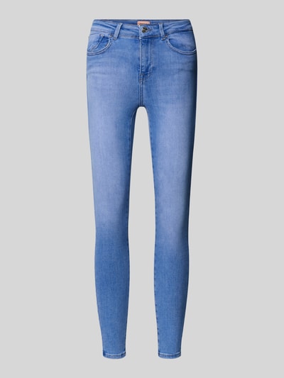Produktfoto, Skinny Fit Jeans aus Baumwoll-Mix Modell 'POWER' von Only in Unifarbe, 5-Pocket-Design, Denim, Mid Waist, Label Stitching.