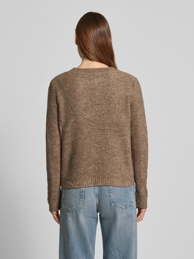 More & More Strickpullover mit gerippten Abschlüssen Taupe 5