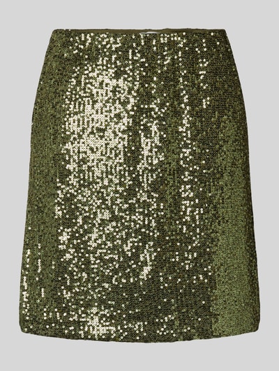 mbyM Minirock mit Paillettenbesatz Modell 'Orice' Dunkelgruen 2