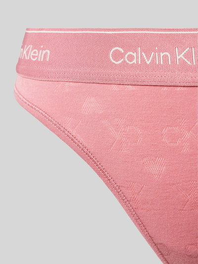 Calvin Klein Underwear String mit elastischem Logo-Bund Rosa 2