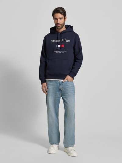 Tommy Hilfiger Regular fit hoodie van katoenmix Marineblauw - 1