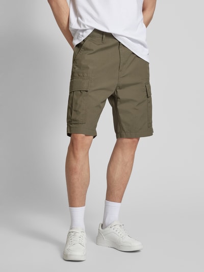 Levi's® Regular Fit Cargoshorts mit Knopfverschluss Oliv 4