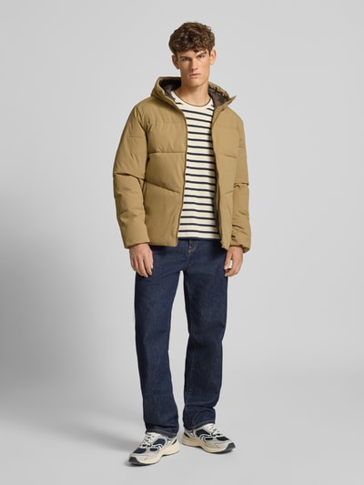 Jack & Jones Steppjacke mit Kapuze Beige 1