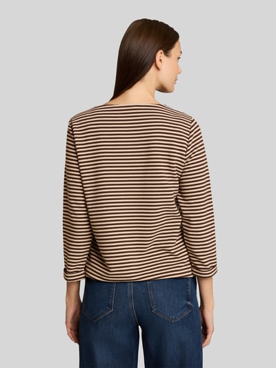 Tom Tailor Relaxed Fit 3/4-Shirt aus Baumwoll-Mix Dunkelbraun 5