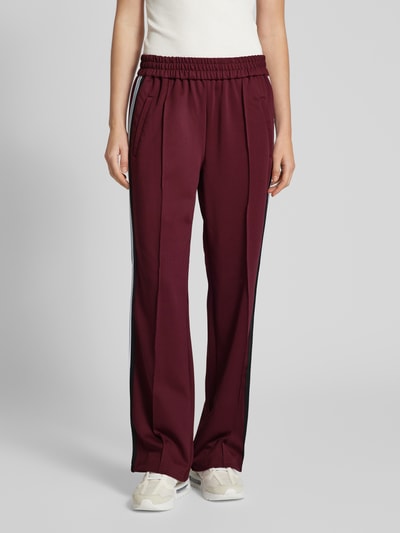 Only Loose Fit Trackpants mit Kontraststreifen Modell 'WARM UP X' Bordeaux 4