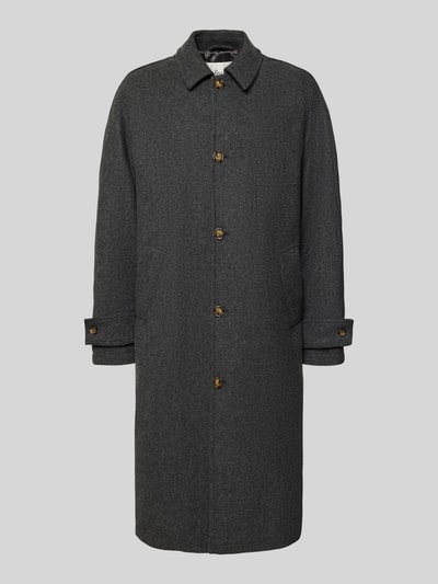 Forét Mantel aus Wolle mit Ärmelriegeln Modell 'PINE' Dunkelgrau 2