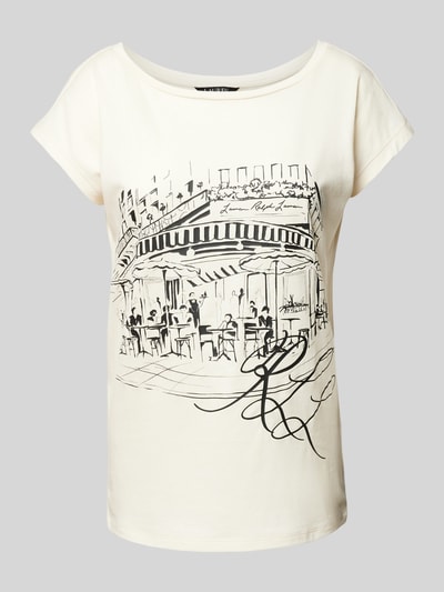 Lauren Ralph Lauren T-Shirt mit U-Boot-Ausschnitt Modell 'GRIETA' Offwhite 2