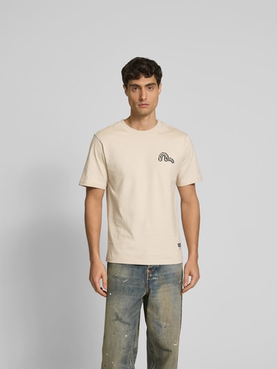 Evisu T-Shirt aus reiner Baumwolle Beige 4