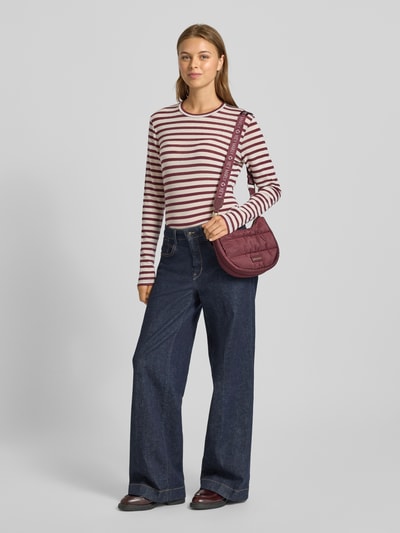 Windsor Longsleeve mit geripptem Rundhalsausschnitt Bordeaux 1