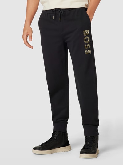 BOSS Sweatpants mit Label-Print Modell 'Lamont' Black 4