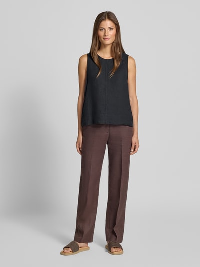 Selected Femme Regular Fit Blusentop aus reinem Leinen Modell 'FLINNA' Black 1