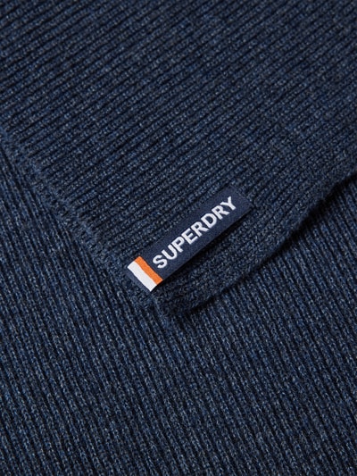 Superdry Szal z naszywką z logo Granatowy 2