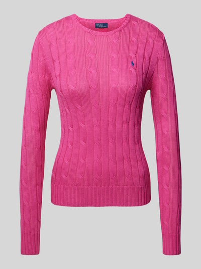 Polo Ralph Lauren Strickpullover mit Logo-Stitching Modell 'JULIANNA' Pink 1