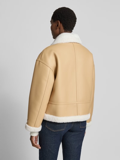 ARMANI EXCHANGE Jack in leerlook met tweewegsritssluiting Camel - 5