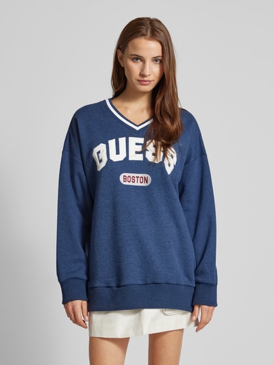 Guess Activewear Oversized Sweatshirt mit gerippten Abschlüssen Marine 4