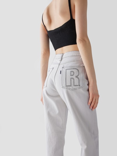 ROTATE High Waist Jeans im Relaxed Fit Weiss 3