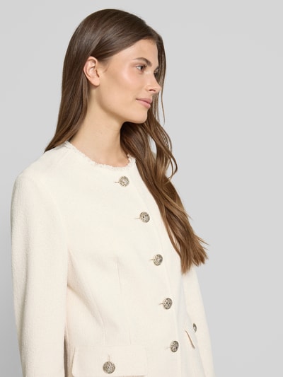 WHITE LABEL Lange blazer met opgestikte klepzakken Offwhite - 3