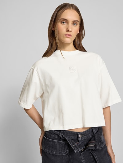 Anine Bing T-Shirt mit Label-Stitching Ecru 3