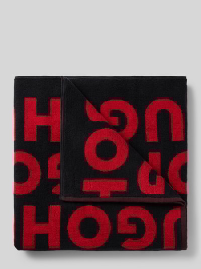 HUGO Handtuch mit Label-Print Modell 'MONOGRAM' Black 2