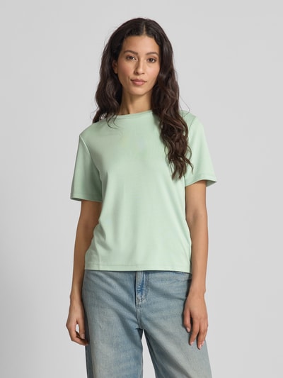 Tom Tailor Denim Regular fit T-shirt met ronde hals Rietgroen - 4