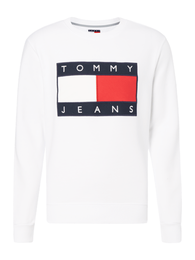 Tommy Jeans Sweatshirt mit großem Logo-Aufnäher Weiss 1