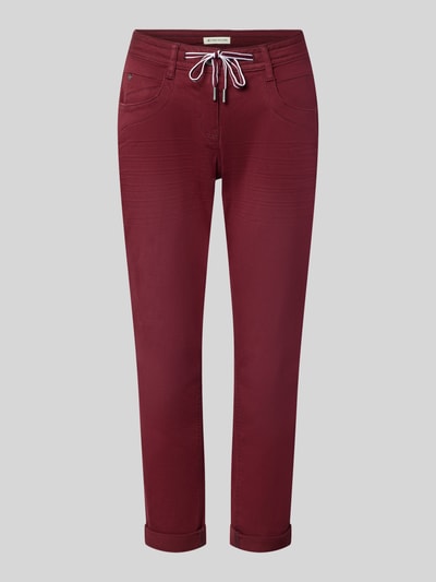 Produktfoto, Relaxed Fit Chino aus Baumwoll-Mix von Tom Tailor in Dunkelrot, glatte Struktur, Damen Chino von Tom Tailor