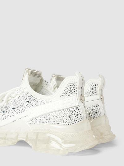 Steve Madden Sneakers met siersteentjes, model 'MAXIMA' Offwhite - 3