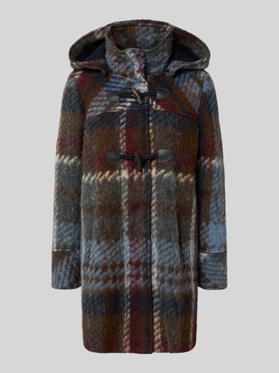 Amber & June Regular fit lange jas met capuchon Blauw - 2