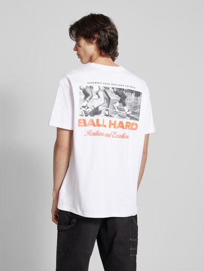 Mister Tee T-shirt o kroju oversized z nadrukiem z napisem model ‘Ball Hard’ Biały 5