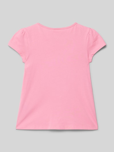 s.Oliver RED LABEL Regular Fit T-Shirt aus reiner Baumwolle mit Wendepailletten Pink 3