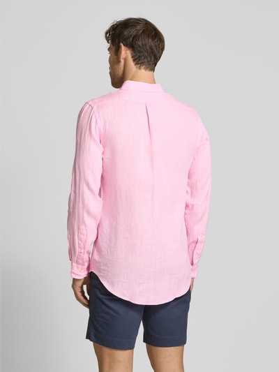 Polo Ralph Lauren Slim Fit Leinenhemd mit Logo-Stitching Rosa 5