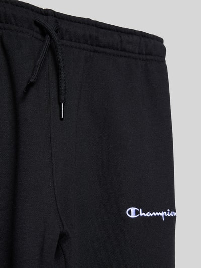 CHAMPION Straight leg sweatpants met labelstitching Zwart - 2