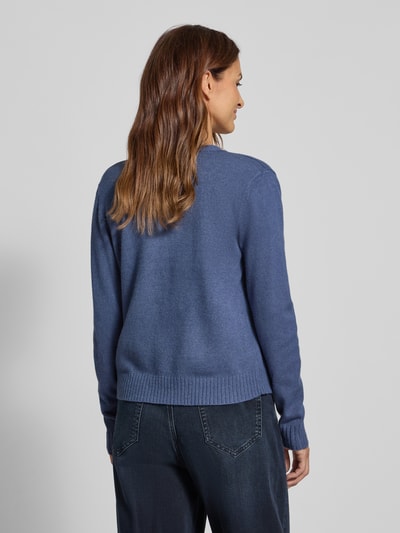 Vila Strickcardigan mit offener Vorderseite Modell 'VIRIL' Rauchblau 5