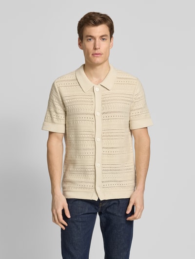 SELECTED HOMME Regular Fit Freizeithemd mit Polokragen Modell 'PALO' Beige 4