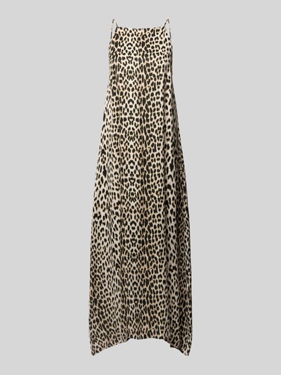 OH APRIL Sukienka midi z cienkimi ramiączkami model ‘Loquat’ Camel 2