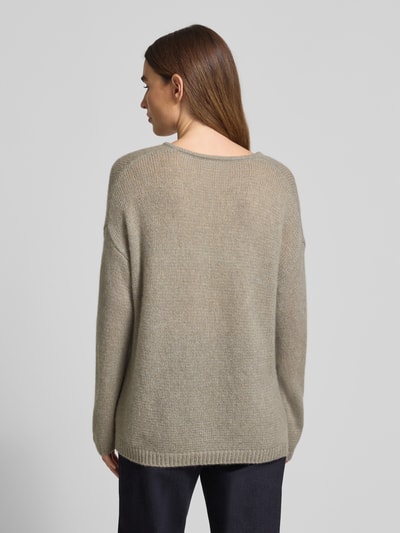 Hemisphere Strickpullover aus Kaschmir-Seide-Mix Oliv 5