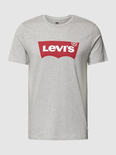 Levi's® T-Shirt in Melange-Optik mit Logo-Print Hellgrau Melange 2