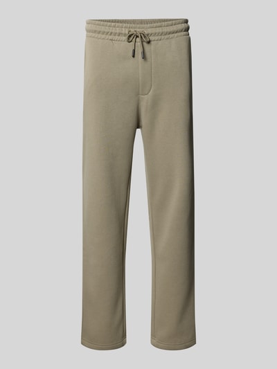 Produktfoto, beige JACK & JONES Sweatpants mit Baumwoll-Anteil Modell 'KANE BRADLEY', Gerade Passform, elastischer Bund, Eingrifftaschen