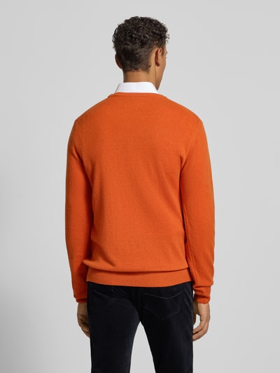 Gant Strickpullover aus reiner Lammwolle mit gerippten Abschlüssen Orange 5