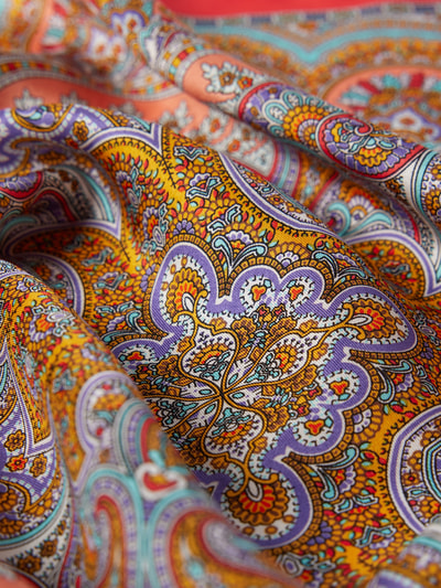 Roeckl Chusta jedwabna ze wzorem paisley model ‘YOUNG PAISLEY’ Pomarańczowy 2