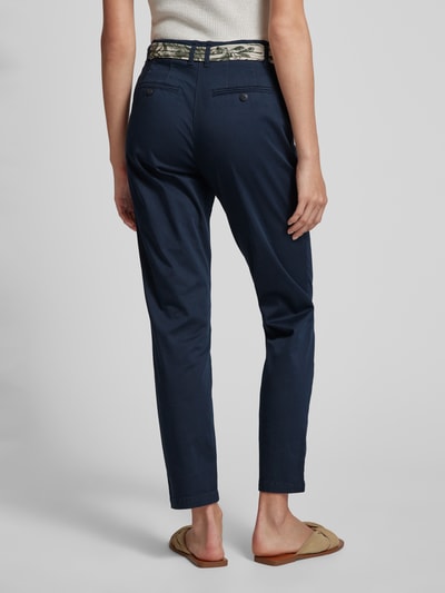 Christian Berg Woman Regular fit chino met strikceintuur Donkerblauw - 5