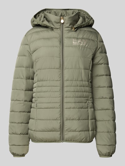 EA7 Emporio Armani Gewatteerd jack met labelprint Olijfgroen - 2