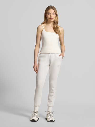 GUESS Activewear Trägertop mit Logo Modell 'ORTENSIA' Weiss 1