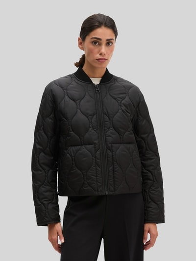 Marc O'Polo relaxed fit bomberjack met gewatteerde structuur Zwart - 4
