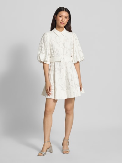 Ted Baker Sukienka mini z mieszanka wiskozy model 'Antya' Biały 1